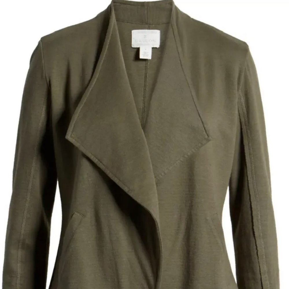 Caslon Womens Knit Blazer. Green Color. Size 8